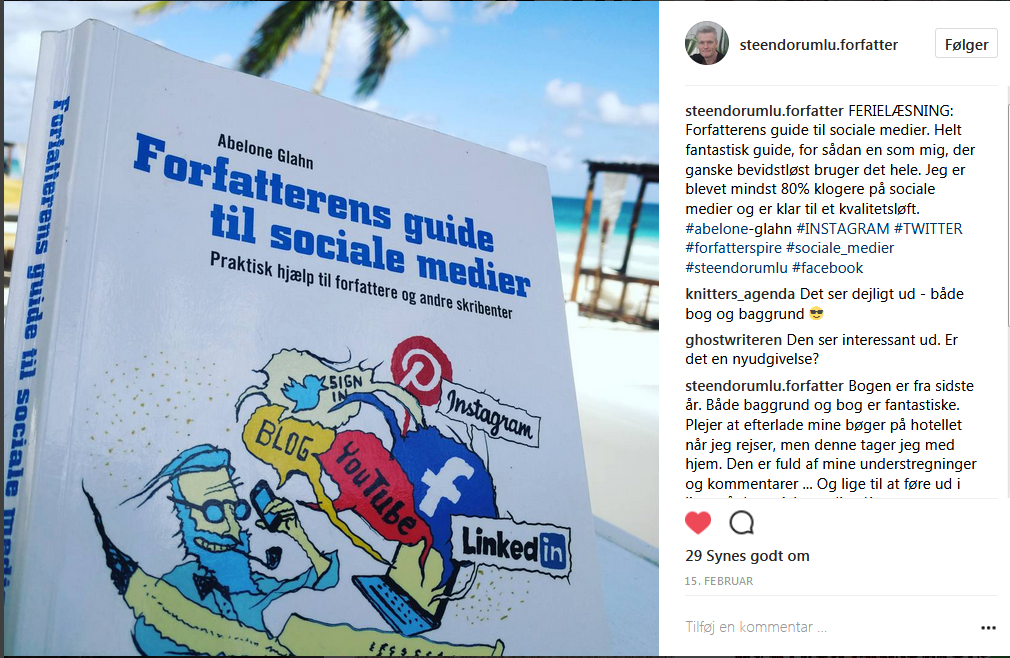 Forfatterens guide på Instagram